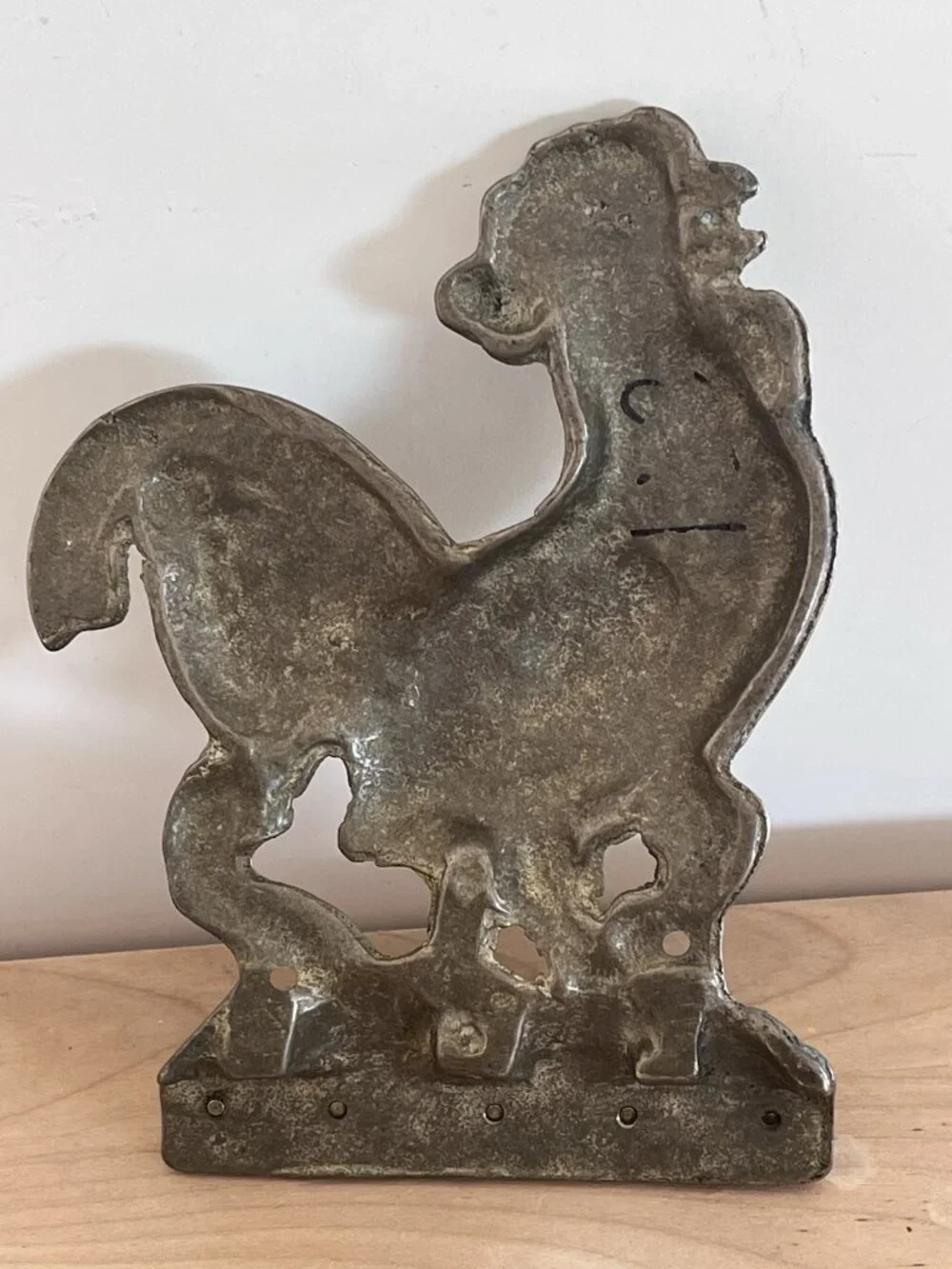 Vintage Farmhouse Rustic Brass Chicken Rooster Wall Mount Hooks Kitchen Décor